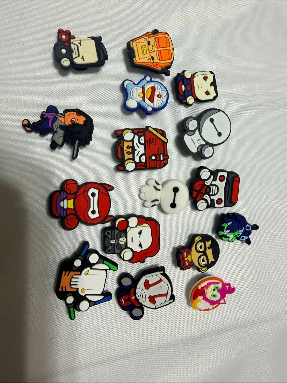 Lot of 16 Assorted Kids Character Shoe Charms - Multi Color